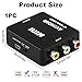 zstg RCA zu HDMI Konverter, AV zu HDMI Adapter, 1080P RCA Composite CVBS Audio Video Konverter Unterstützt PAL/NTSC/SECAM für PS2 Xbox Wii N64 VHS VCR DVD Kamera TV Beamer