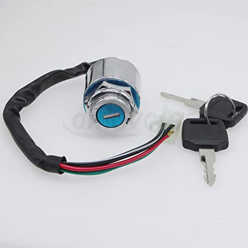 Image of 4 Wire 4 pin Ignition Key Switch Fit for Go Kart ATV Quad Dirt Bike Scooter Motorcycle. Perfect Replacement Accessories.