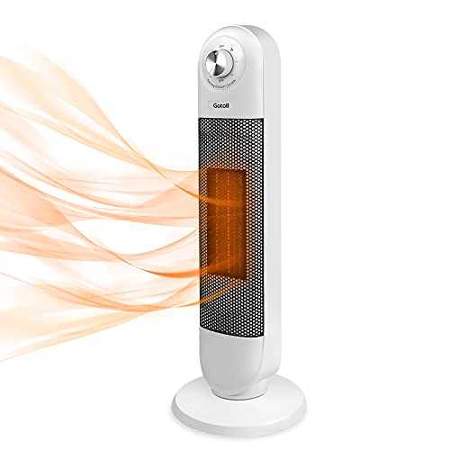 Gotoll Radiateur Soufflant Électrique 2 en 1 Chauffage Ventilateur en Céramique PTC Oscillation 2000W - Hauteur 61 cm