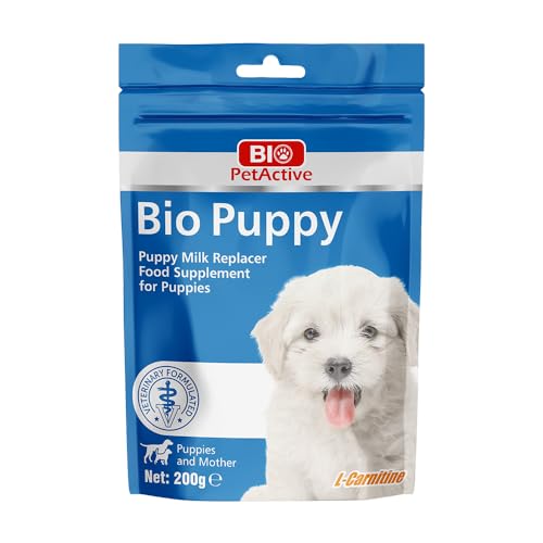 Image of Bio Pet Active Bio Puppy Milk Replacement Powder, Supplemental Feed for Puppies 1-84 Days, Powdered Puppy Weaning Formula with Vitamins Minerals L-Carnitine, 7.05 oz