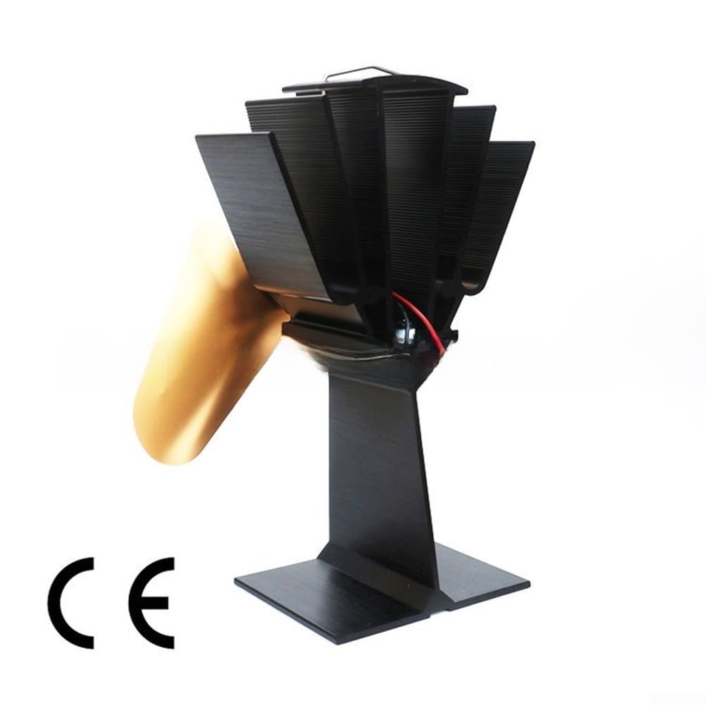 GLOBALHUT Aluminium Kaminlüfter Magnetisch Für Holzöfen Kompakt(YL502 Red)