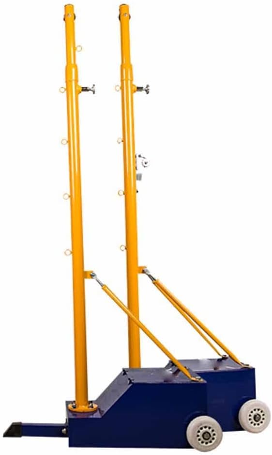 Weatherproof Steel Volleyball/Badminton Poles, Adult & Youth Volleyball/Badminton Net Post, Outdoor Sports Fitness Equipment