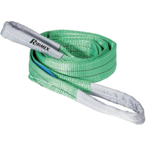 Élingue Plate 2T 1m - Verte - Résistante et Durable - Idéale pour Levage - D-Work