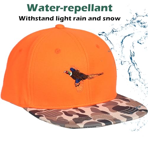 Image of EDTREK Performance Outdoorsman Snapback Truck Hat with Flat Brim - Unique Animal Embroidery