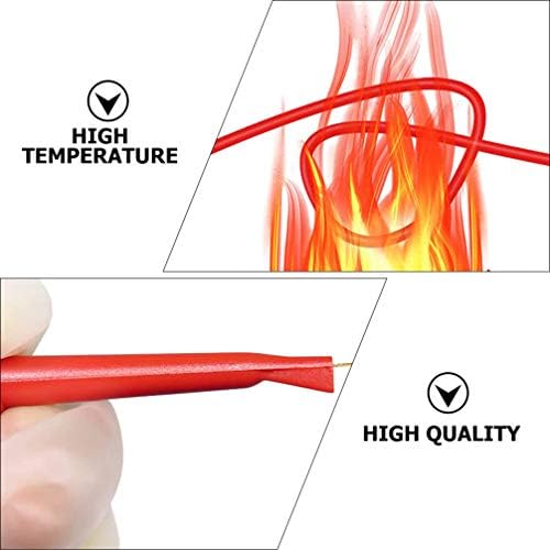 iplusmile 5 Pcs Silicone Mini Grabber Test Leads Multimeter Test Hook Clips Cables Wires for Electronic Testing Connecting