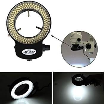 144 LED Ring Light Adjustable illuminator Lamp Light Adjustable Brightness For Stereo Microscope UK Adapter