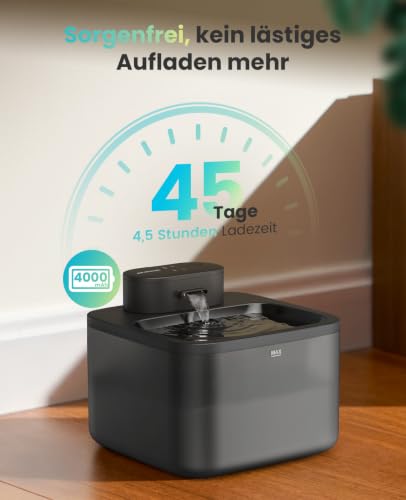 Oneisall 2.2L kabelloser Katzenbrunnen, 20dB ultraleise mit Bewegungsmelder – Produktbild 6