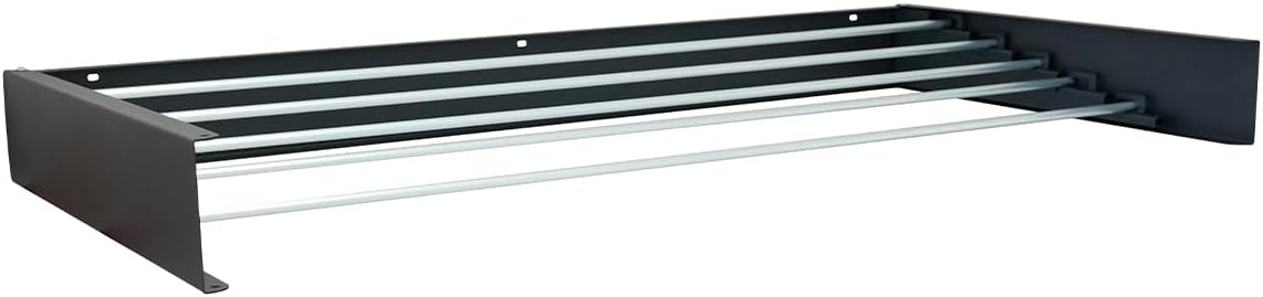 COBRA Modern Wall Mounted Laundry Drying Rack - 40" Retractable Accordion Clothes Dryer, Heavy Duty Folding Aluminum Garment Rack for Laundry Room or Balcony, Supports 55lbs - Matte Black