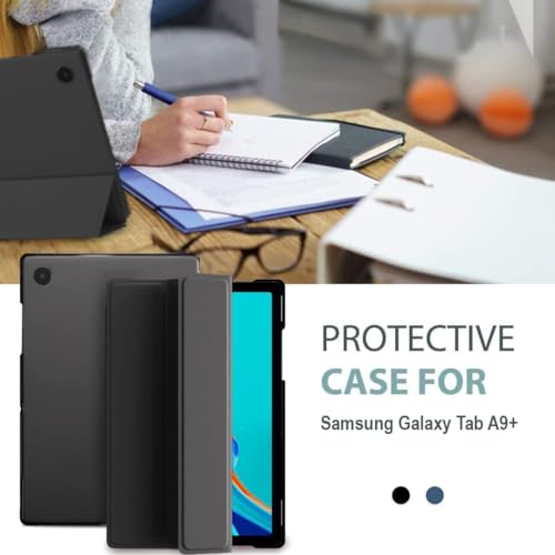 Image of ProElite Cover for Samsung Galaxy Tab A9 Plus 11 inch Case Cover, Smart Flip Case Cover for Samsung Galaxy Tab A9+ 11 inch Translucent Back with Stylus Pen, Starry Night