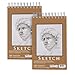U.S. Art Supply 5.5" x 8.5" Premium Spiral Bound Sketch Pad, (Pack of 2 Pads) Each Pad has 100-Sheets, 60 Pound (100gsm)