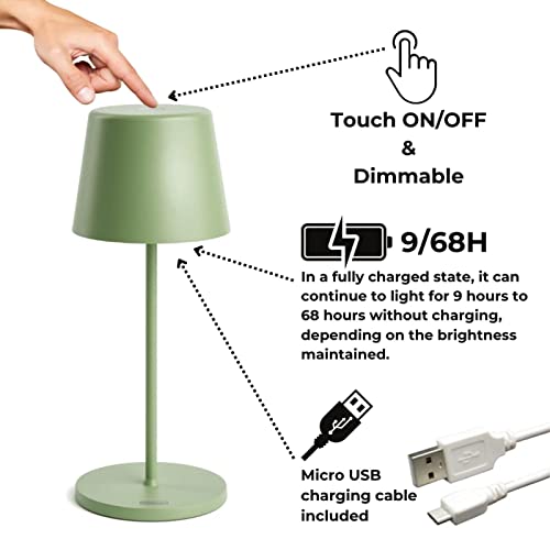 Akku-Tischlampe Pertrix LED in Grün für den Garten