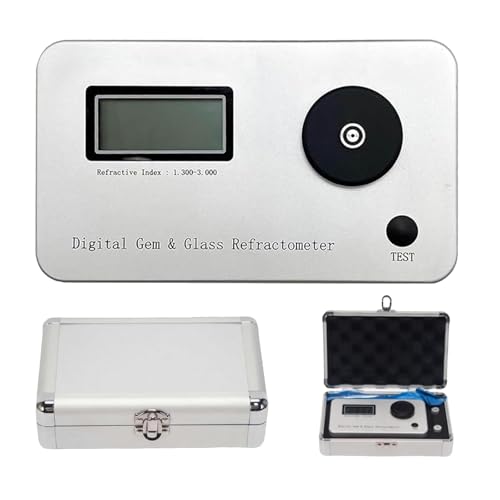 Digital Gemstone Refractometer,Jewelry Tester Identification Tools,Digital Refractometer,Measurement Error: ±0.005 / Accuracy: 0.001,Refractive Index 1.300-3.000,Gemstone Tester for All Stones