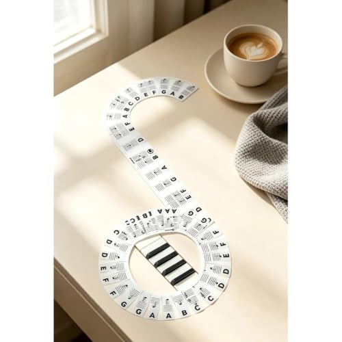Piano Keyboard Stickers Removable Piano Keyboard Note Labels No Need Stickers Piano Notes 88-Key Full Size for Beginners White