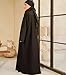DIVINELY CRAFTED Women Abaya Button-Up - Modest And Fashionable Wear, Long Sleeve, Wrinkle Resistant, Breathable Fabric - Black, XL (Length 58)