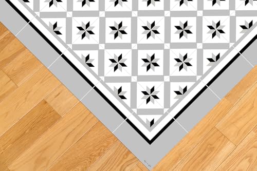 Miniatura 4 de Dobleuve Estudio Alfombra Vinílica Hidráulica 24 Gris 47x80 Cm Alfombra Cocina Lavable Antideslizante Alfombra Vinilica Suelo Vinílico Alfombra Vinilo Salón