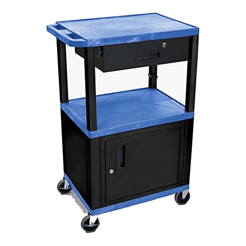 Luxor AV Cart, 42 Inch — WT42BUC2-B/WTD 42″H Shelves
