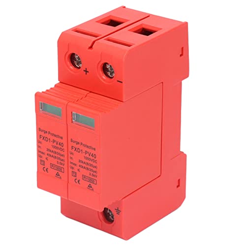 Yosoo Health Gear 2pcs SPD Schutzvorrichtung, DIN Rail Mounting DC Photovoltaic ARCH 2P 40KA FXD1 PV40 (DC 1000V)