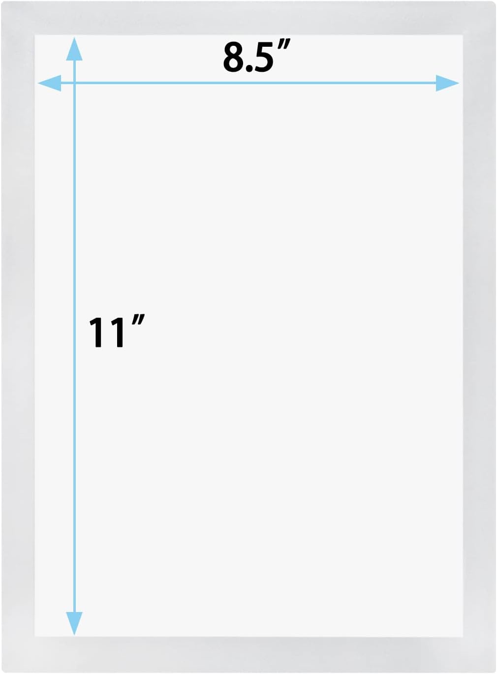 JIUYE 8.5x11 Magnetic Sign Holder,Self-Adhesive Magnetic Frames,Wall Mount Picture Display Frame with Magnet Strip Border for Window/Door/Fridge/Document Notice Paper(12Pcs,Silver)