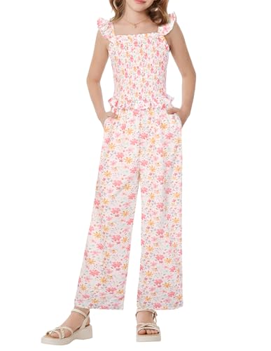 10 Best Girls Floral Overalls That Are Perfect for Spring Adventures 1 GRACE KARIN Girls Floral Jumpsuit for Summer
