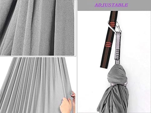 YelaJoy Sensory Swing for Kids & Adults -Yoga Hammock Holds up to 300lbs, Indoor & Outdoor Therapy Hammock, Double Layer Cuddle Swing with 360 Swivel Hanger Kit