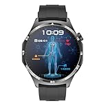 2026 Nuovo Smartwatch Uomo ECG/HRV/Lipidi/Acido Urico/Sonno/BMI,1.43'AMOLED 𝐆li𝐜e𝐦ia Orologio Fitness con Chiamate,24h Pressione Sanguigna/Temperatura Corporea/Cardiofrequenzimetro, per Android/iOS