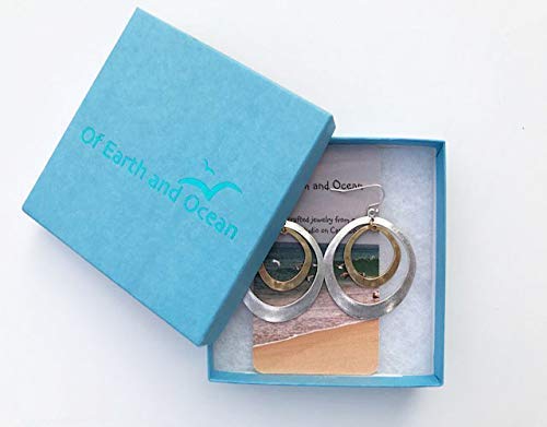 Handmade Halo Dangle Hoop Earrings - Cape Cod #TOP2