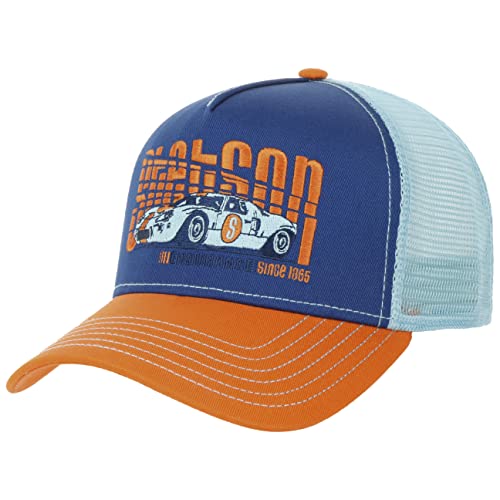 Stetson Endurance Trucker Casquette pour homme - Casquette de baseball en maille snapback, avec visière, doublure été-hiver, bleu, Taille unique Cover