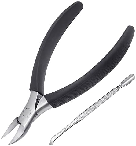 SGNekoo Toenail Clippers for Thick Nails Podiatrist Toe Nail Cutter Ingrown Nipper Easy Control Non-Slip Handle for Man Women Adult Seniors Stainless Steel Manicure Pedicure Tools(GJ131P6)