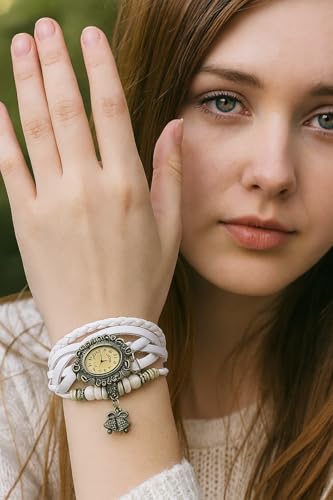 Image of Spiffy Vintage Style Bracelet Watch for Woman, Watch for Women Latest, Watch for Girls Stylish, Women Watches Branded, Women Watches, Bell Charm