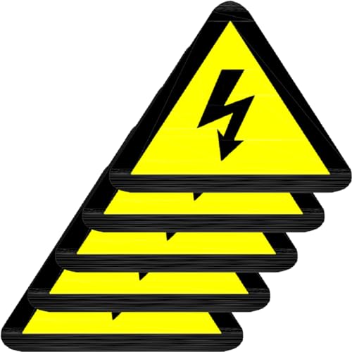 Autocollants d'avertissement haute tension Mikikit 50x50 mm