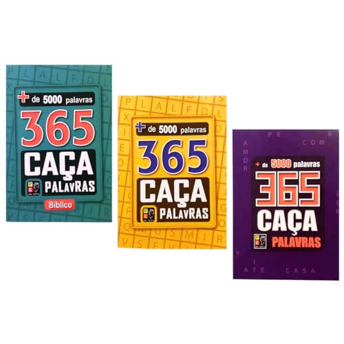 Kit 3 Livros | 365 Caça Palavras + de 15 Mil Palavras
