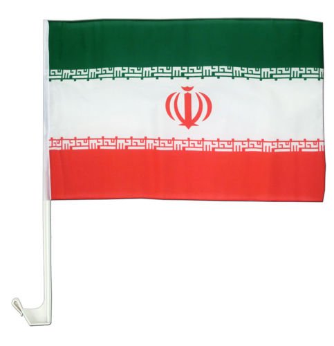 Moon Knives (2 Pack) Iran Country Car Window Vehicle 12''x18'' Flag - Party Decorations Supplies For Parades - Prime Outside, Garden, Men Cave Decor Flag
