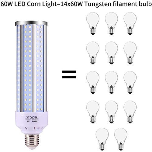 Éclairage de garage LED E27 40W avec plafonnier et ampoule de maïs 6000K
