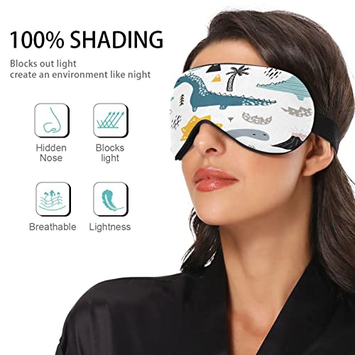 Xigua Funny Kid Dinosaur Sleeping Eyes Mask With Adjustable Strap,Breathable Blackout Comfortable Sleeping Eye Mask For Men&Women#95 #TOP4