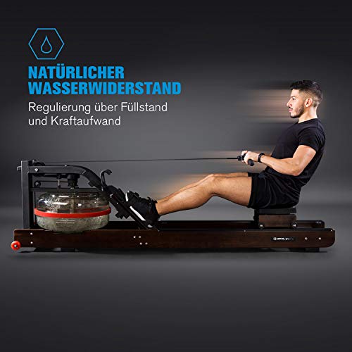 Capital Sports Stoksman 2.0 Rudergerät für Zuhause, Echtholz Rudergerät Wasser, Wasserrudergerät mit LCD-Display, 120cm… – Bild 5