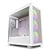 Produktbild NZXT H7 Flow RGB - CM-H71FW-R1 - ATX Mid-Tower Gaming PC-Gehäuse - USB-C Port - Mesh Front- & Tempered Glass Seitenteil - 3X F-Series 140mm Core RGB Fans inklusive - Wasserkühlung Ready - Weiß
