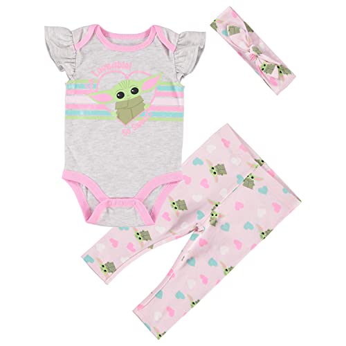 Coffret Cadeau Naissance Star Wars Bébé Fille 3 Pièces 6-9 Mois Grogu