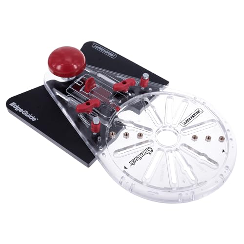 Milescraft 1224 Edge & Mortise Guide - Universal Router Guide for Straight or Cylindrical Edges - Built in Mortise Guide - Bonus Offset Base