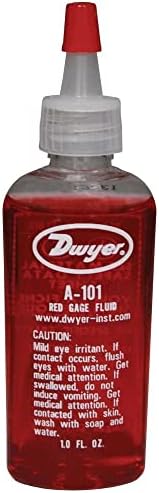 Dwyer® Red Gage Fluid, A-101, 1 oz Bottle, .826 Specific Gravity