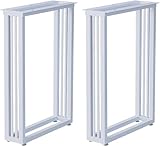 enttgo Table Leg Table Legs, Table Base, Metal Furniture Legs, Industrial Dining Table Legs, Coffee Table Legs, Easy Assembly, with Mounting Screws(White,50 * 100cm/19.7 * 39.4in)