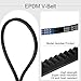 uxcell 3 Pcs AX48 EPDM V-Belt, Raw Edge Cogged Industrial Rubber V Belt 1/2