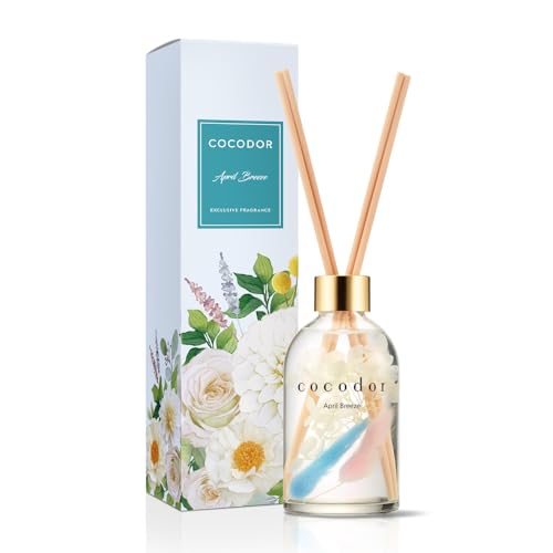 Image of COCODOR Herbarium Reed Diffuser /April Breeze /6.7oz(200ml) / Fragrance Scent Essential Oil Stick Diffuser Set for Bedroom Bathroom Home Decor