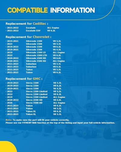 Image of PHILTOP Air Conditioner AC Compressor w /Clutch for Chevy Silverado 1500 /Sierra 1500 2019-2023 4.3L /5.3L /6.2L,Tahoe /Yukon /Yukon XL 2021-2023 5.3L /6.2L,Silverado 2500 HD 2020-2022 6.6L,Escalade 21-22