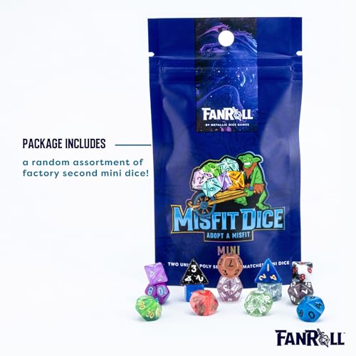 Mini polyhedral dice haut de gamme : pack de collection de 2 sets Fanroll