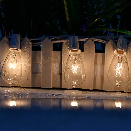 Romasaty 25-Pack St35 Light Bulbs Replacement Edison Clear Bulbs -5 Watts C7/E12 Screw Base For Indoor/Outdoor Patio String Lights #TOP5