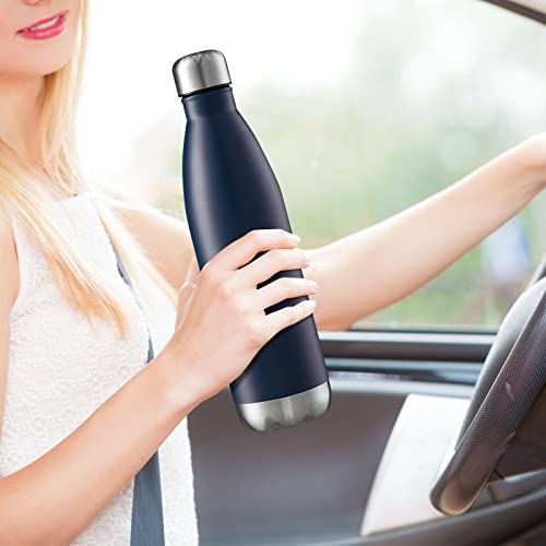 Meway 25Oz Sport Water Bottle Vacuum Insulated Stainless Steel Sport Water Bottle Leak-Proof Double Wall Cola Shape Water Bottle,Keep Drinks Hot & Cold (Navy,1 Pack) #TOP4
