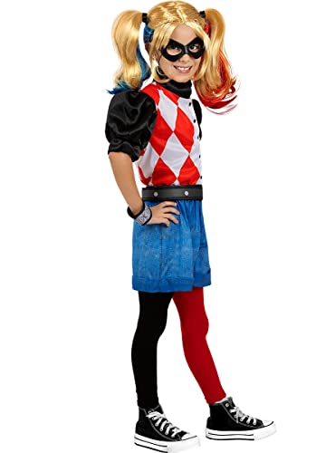 Funidelia | Harley Quinn Costumes OFFICIAL for girl Superheroes, Suicide Squad, Villains - Costumes for kids, accessory fancy dress & props for Halloween, carnival & parties - Size 7-9 years - Image 2