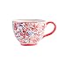 TOMYEUS Kubki do kawy, kubki kubek ceramiczny kubek śniadaniowy kubek na płatki owsiane kubek o dużej pojemności kubek na wodę mikrofalówka ogrzewanie mleko kubek do kawy 450 ml cztery kolory dostępne do kawy, mleka (kolor: czerwony)