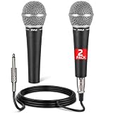 Pyle Professional Dynamic Microphone - 2-Pack Unidirectional Handheld Mic with Built-in Pop Filter...