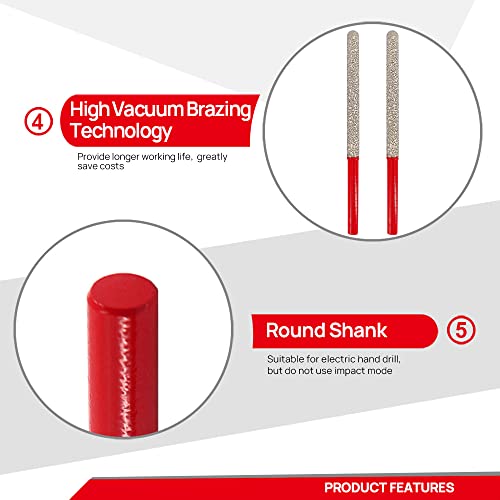 Dt-Diatool Diamond Mortar Raking Bit For Brick Joints Stone Masonry Granite Diameter 7.2Mm, Round Thread Router Bit 2Pcs #TOP3